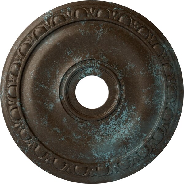 Ekena Millwork Jackson Ceiling Medallion (Fits Canopies up to 5 1/8"), 20"OD x 3 5/8"ID x 1"P, Bronze Blue Patina CM20JABBS - main